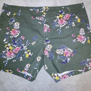 Floral Green Shorts